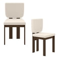 thumbnail image 1 of Costway Wooden Dining Chair Set of 2 with Rubber Wood Leg Padded Wide Seat & Back for Home, 1 of 10