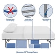 thumbnail image 3 of Modway Horizon Queen Bed Frame In Silver - Replaces Box Spring - Folding Metal Mattress Bed Frame, 3 of 5