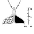thumbnail image 4 of Ethereal Whale Tail Black Onyx Inlay Sterling Silver Necklace, 4 of 6