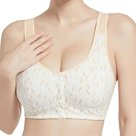 Baodmurt Front Closure Bras for Women Lounge & Sleep Tie-Front Lingerie  Underwear  Beige 60BC