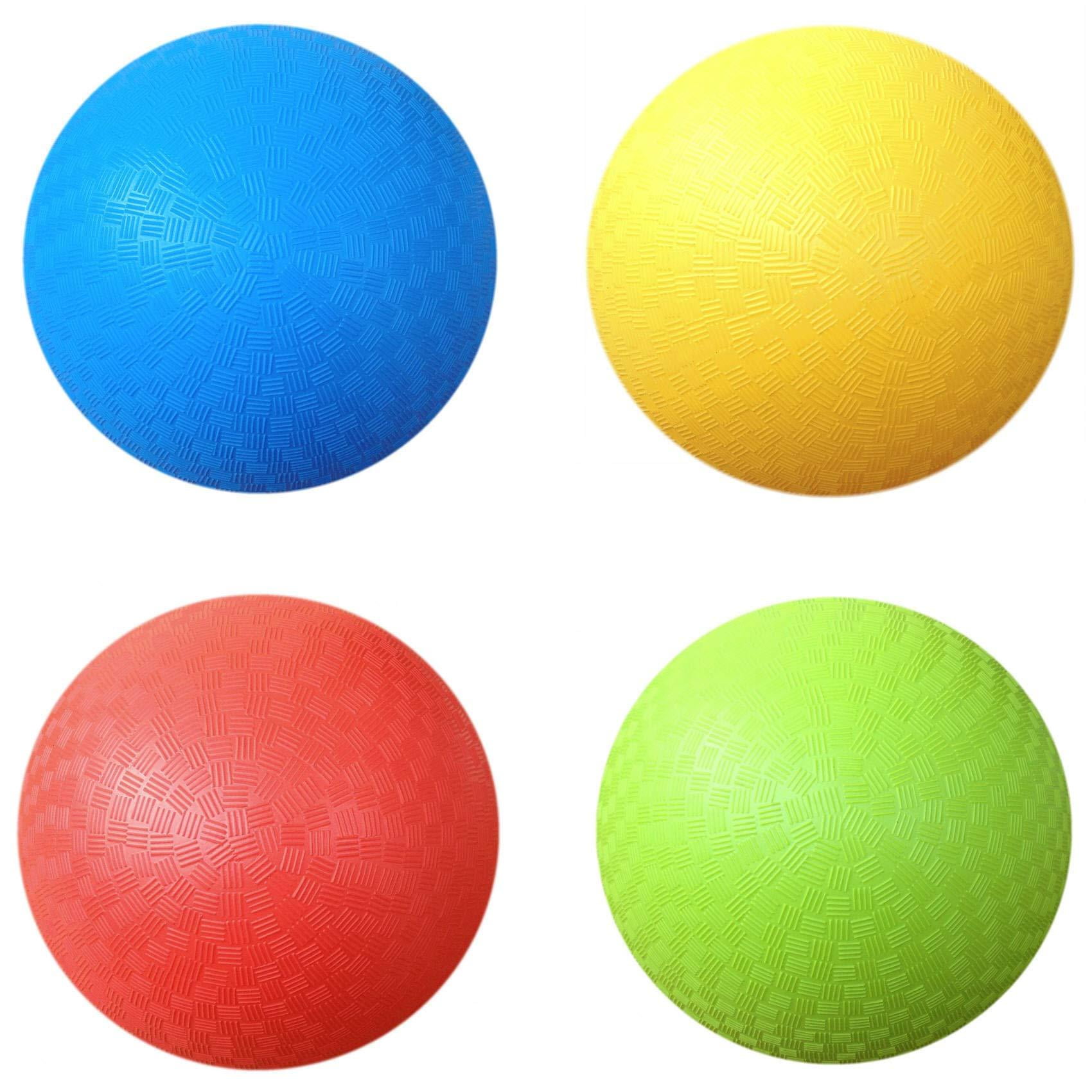 Appleround 8.5 Inch Playground Balls (set Of 4) With 1 Hand Pump 