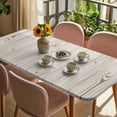 thumbnail image 3 of Farmhouse Vintage Table Cloths for 6 Foot Rectangle Tables, Summer Country Retro Wooden Grain Patio Waterproof Elastic Fitted Tablecloths, Washable Rectangular Table Cover for Camping, 3 of 8