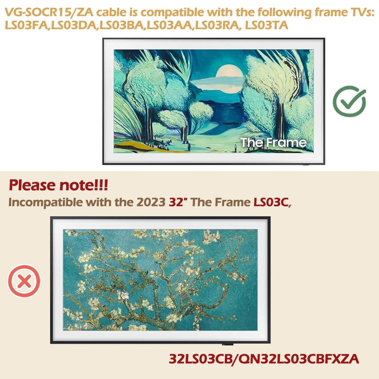 VG-SOCR15/ZA Connect Cable for Samsung QLED The Frame TV 15m