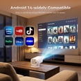 thumbnail image 2 of Projector with Wifi  Android 14 Portable Outdoor Ceiling Auto  270 Rotatable 200 Ansi 4k Home Theater, 2 of 8
