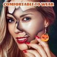 thumbnail image 4 of IDEANATEGRATE 1Pair  Earrings Pumpkin Design Drop Earrings Orange Festival Party Accessory, 4 of 7