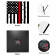 thumbnail image 2 of Red American Flag Wooden Wall Clock Silent Non Ticking, Black White Striped US Flag Stars Square Wall Clocks Battery Operated, Decor Clock for Home Office, Living Room, Kitchen, 12 Inch, 2 of 9