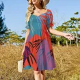 thumbnail image 3 of Robe Sans Manches jungle Colorée Tenue de festival Robe d'Été pour Femmes Vêtements pour Femmes 2024, 3 of 5