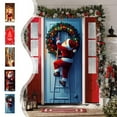 thumbnail image 7 of Todaioua Merry Christmas Santa Claus Tree Gift Door Cover Banner 71 x 35 Inch, Polyester Hanging Decoration for Home, Indoor Outdoor Entrance Garden Courtyard Holiday Party Supplies, 7 of 7