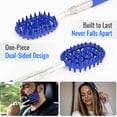 thumbnail image 3 of Masajeador Back Scratcher Plazuria de gran tamaño con 3 cabezales, color azul marino, 3 of 7