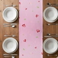 thumbnail image 6 of Valentine's Day Table Runner - 36 Inch Long, Kitchen Dining Table Runner Dresser Scarves, Pink Red Roses Love Heart Eucalyptus Gradient Farmhouse Decor for Coffee Tables Wedding Party Banquet, 6 of 8