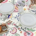 thumbnail image 4 of Spring Floral Tablecloth, Waterproof Floral Table Cloth for Oval Tables, Rectangle 60 x 84 inch, Fabric Table Cloth for Dining, Holiday, Parties, Picnic, indooor, Outdoor use, 4 of 6
