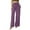 Purple, variant on Tbopshirt Linen Pants for Women Fashion Casual Solid Color Split High Waist Loose Mopping Long Cotton Linen Wide Leg Pants Cargo Pants Women
