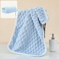 thumbnail image 2 of Cinvoph Velvet Towel Super Soft Cotton Towel Highly Absorbent Hand Towels for Hotel, Bathroom, Shower, Spa 14"x29" Blue, 2 of 6