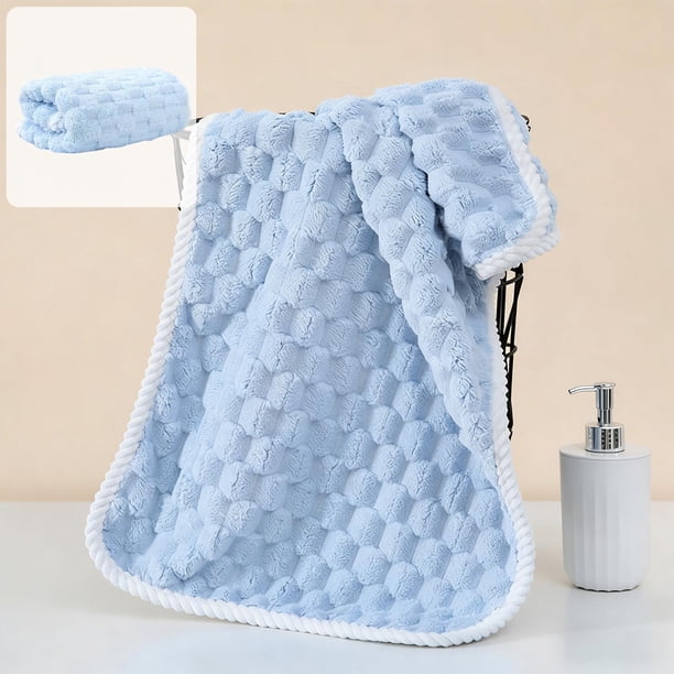 Toallas Flock Toalla purificada concisa Toalla de vellón grueso y de alta densidad Paño suave y absorbente 14X30 pulgadas Elementos esenciales para dormitorio Decoración de baño Decoración de habitaci