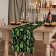 thumbnail image 2 of Table Runners 60 Inches Long Dress Scarves, Spring Leaves Farmhouse Kitchen/Dining Table Runner, Small Coffee Tablerunners, Pastoral Garden Botanical Black 13x60 Inch, 2 of 9