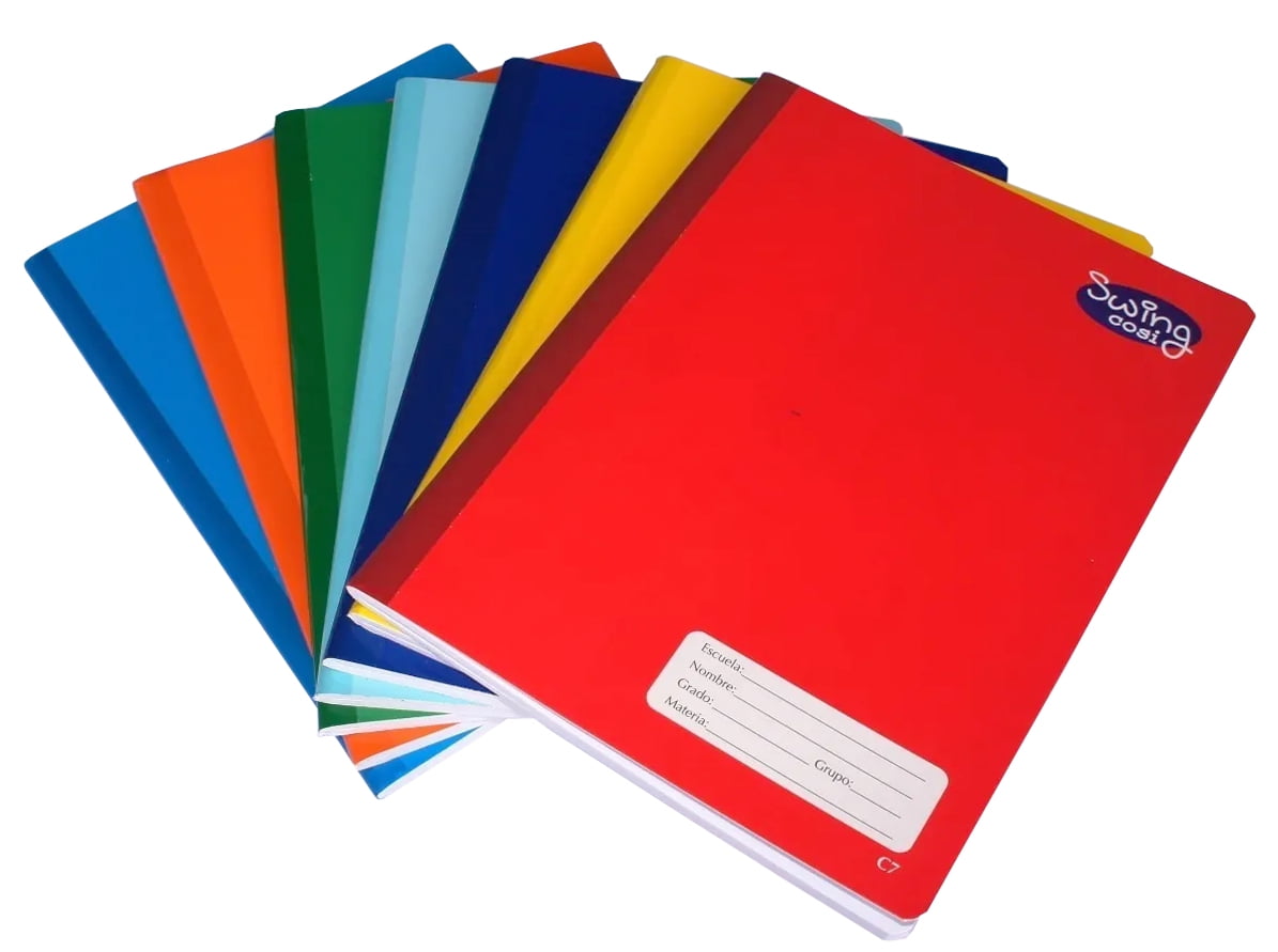 Libreta Cosida Cuaderno Cosido 100 Hojas Profesional 5 Pzas Cuadro