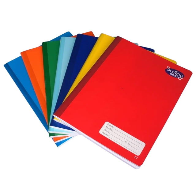 Libreta Cosida Cuaderno Cosido 100 Hojas Profesional 5 Pzas Cuadro Chico