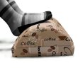 thumbnail image 5 of Coffee Foot Rest, Coffee Words Different Typographies Beans Cups on Abstract Vintage Backdrop, Non-Slip Backing Adjustable Ergonomic Memory Foam Leg Support for Office, Pale Brown Black, by Ambesonne, 5 of 5