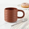 thumbnail image 3 of (3 pack) Mainstays 17oz Ribbed Matte Finish Coffee Mug, Canyon Red, 3 of 7