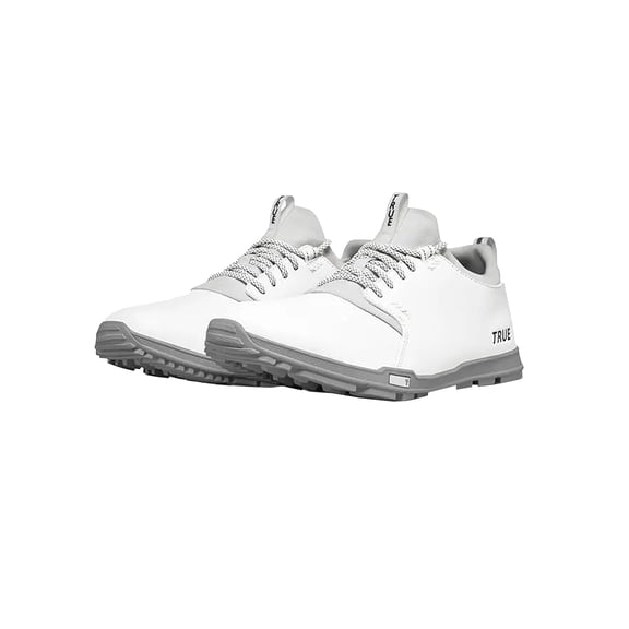 TRUE Linkswear Men's True Original 1.2 Spikeless Golf Shoes - 8 Med Player Wht -