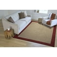thumbnail image 2 of Mainstays Farmhouse Faux Sisal Olefin Red Border Indoor Living Room Area Rug, 7' x 10', 2 of 8