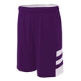 thumbnail image 2 of A4 Reversible Speedway Short For Men in Purple/White | N5334, 2 of 2