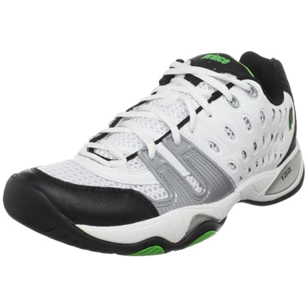Prince Men s 8P984149 T22 Tennis Shoe White Black Green 7 5 M US
