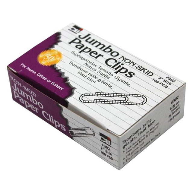 Charles Leonard CHL302-2 Non Dérapage Jumbo Trombones - 10 par Pack - Pack de 2
