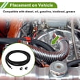 thumbnail image 2 of Unique Bargains AN-8 Fuel Line Kit 16.01FT with 2 Pcs Black Clamps 1 Set, 2 of 7