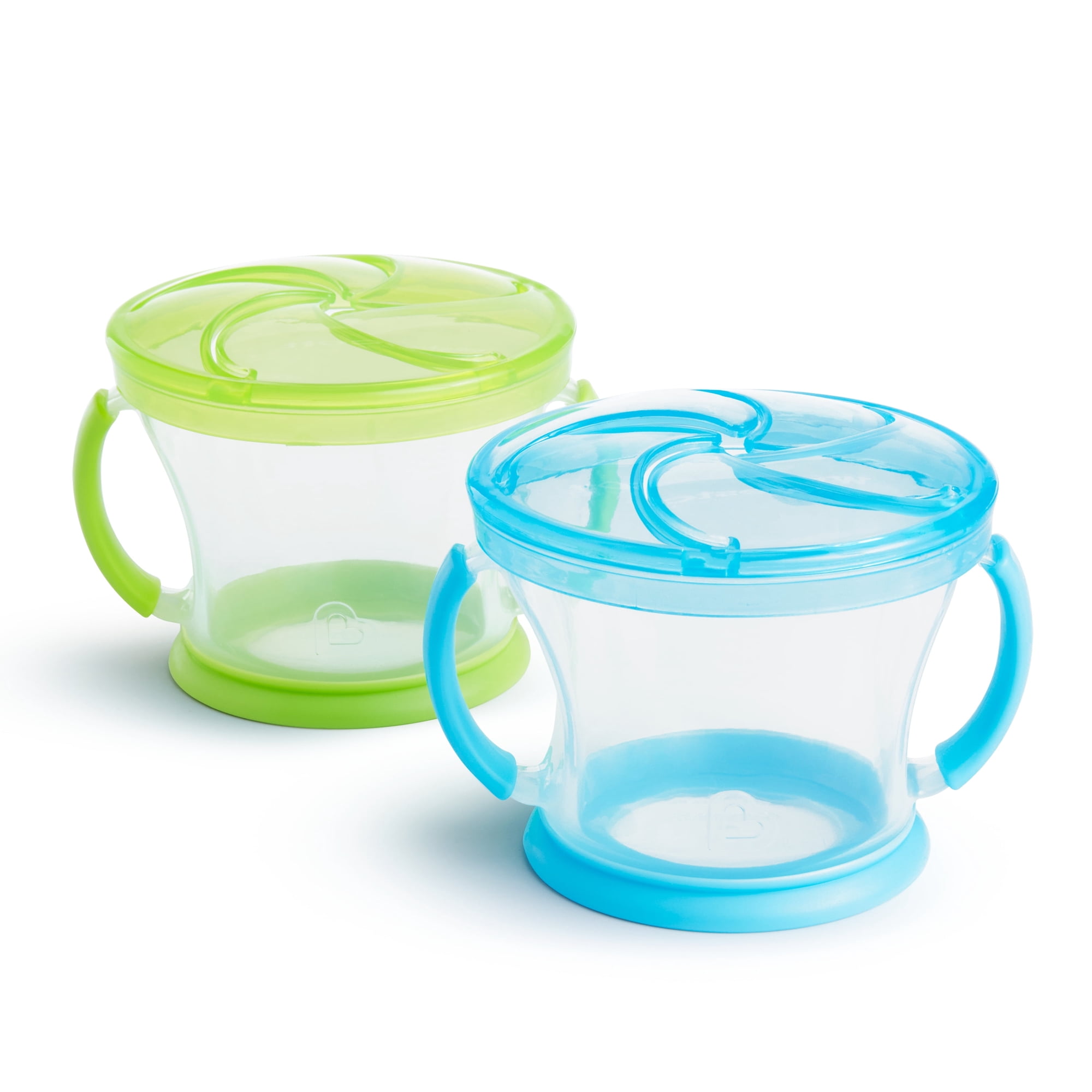 TIFOR Toddler Snack Cups, Blue/Green, 2 Pack, Unisex
