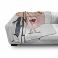thumbnail image 3 of Engagement Party Soft Flannel Fleece Blanket, Cartoon Illustration of Newlywed Groom and Blonde Bride with Side Ponytail, Cozy Plush for Indoor and Outdoor Use, 50" x 70", Multicolor, by Ambesonne, 3 of 6