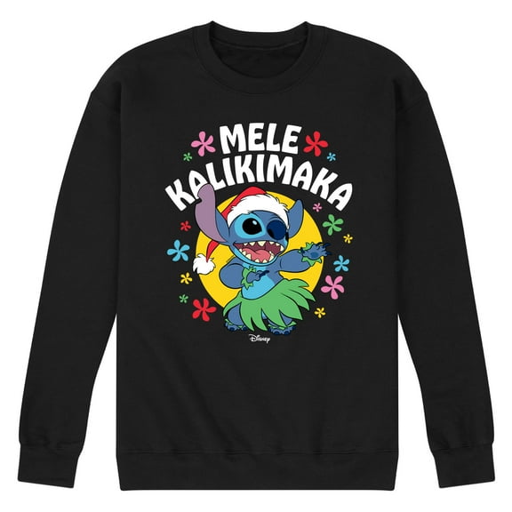 Lilo & Stitch - Mele Kalikimaka - Men's Crew Neck Fleece Pullover