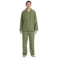 thumbnail image 1 of #followme Plaid Pajama Set for Men (Olive, X-Large), 1 of 4