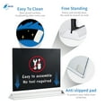 thumbnail image 3 of Audio-Visual Direct Magnetic Desktop Memo White Board for Reception & Office (Divider, Black), 3 of 7