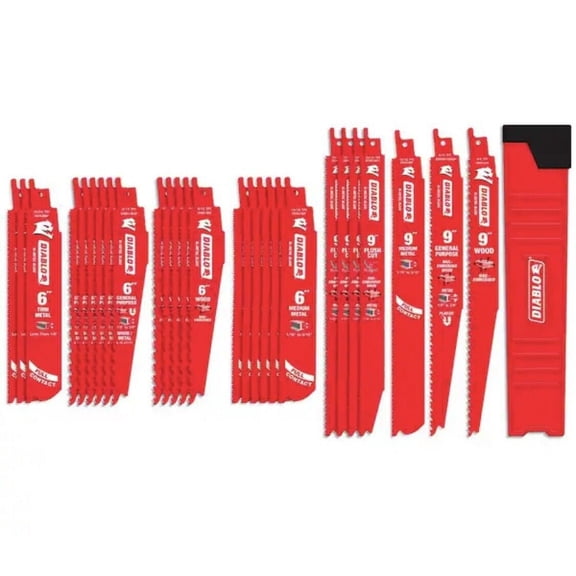 Diablo DS0028SP 28 Piece Bi-Metal & Wood Cutting Reciprocating Saw Blade Set
