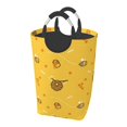 thumbnail image 1 of DouZhe 50L Rectangular Laundry Basket, Cute Flying Little Bee Prints Waterproof Foldable Laundry Hamper with Aluminum Handles, 1 of 6