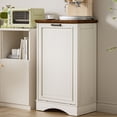 thumbnail image 5 of AHB 13 Gallon Tilt Out Trash Cabinet with Deodorizing Function, Freestanding Kitchen Trash Can Storage Organizer, 20.86"L x 13.58"W x 35.43"H, White, 5 of 8