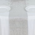 thumbnail image 4 of BalsaCircle 10x108 in Silver Faux Diamond Rhinestones Plastic Table Runner Party Events Home Decorations Supplies, 4 of 8