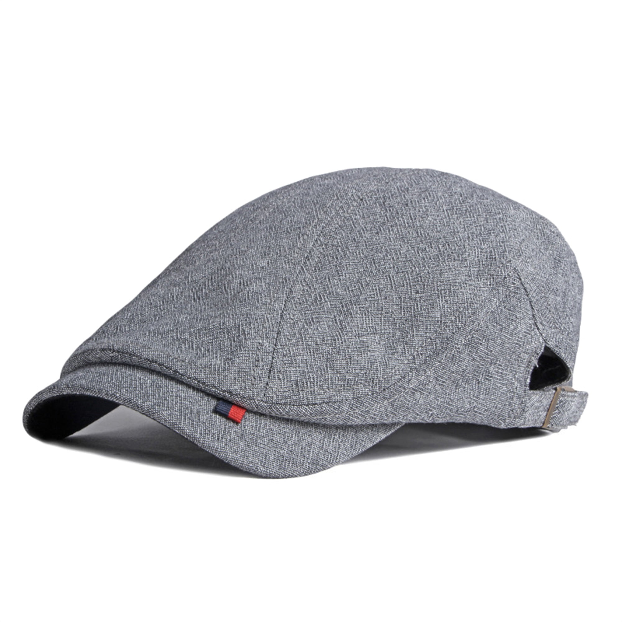 Hirigin Newsboy Hats for Men, Solid Color Adjustable Cap, One Size