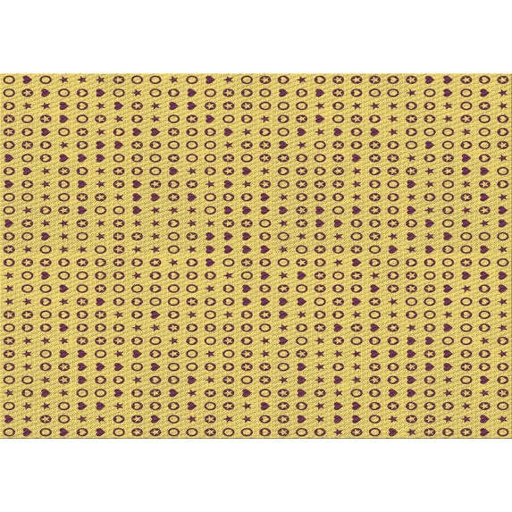 Ahgly Company Machine Washable Indoor Rectangle Transitional Banana Yellow Area Rugs, 5' x 8'