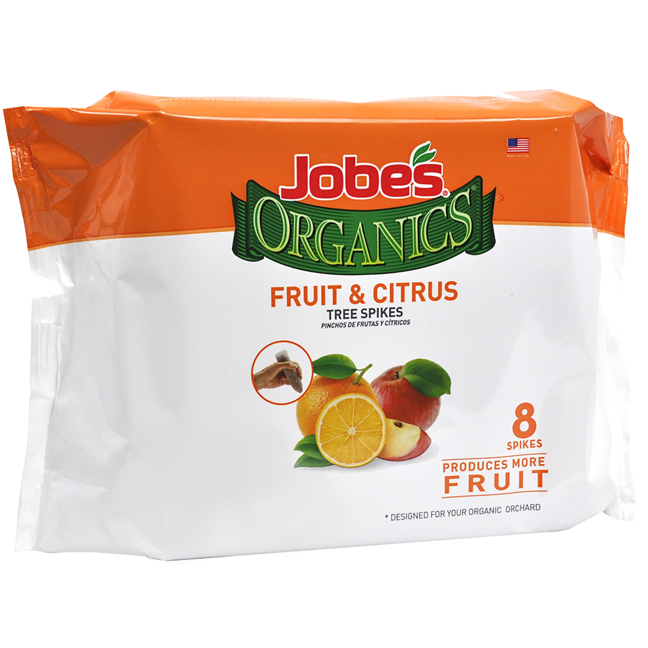 Jobe's Organics Slow Release Fruit and Citrus Plant Fertilizer Spikes, 8 Count