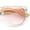 Clear - Pink, variant on Hipster Bamboo Wood Arm Rectangle Clear Horn Rim Plastic Sunglasses Clear - Black Pink