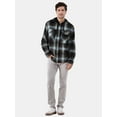thumbnail image 2 of No Boundaries Men's & Big Men's Hooded Long Sleeve Flannel Shirt, Sizes XS-5XL, 2 of 5
