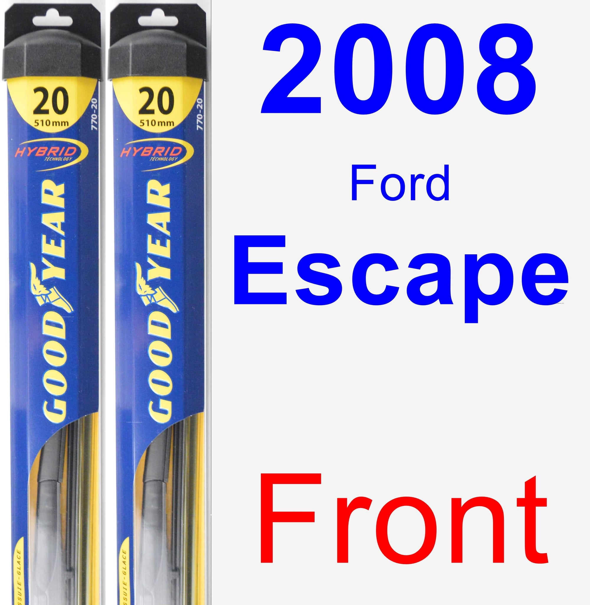 WiperTime ボッシュ ICONビームフロントワイパーブレードキットFord Escape  2008-2012年対応サイズ28