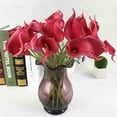 thumbnail image 5 of Sunxin Rose Red Calla Lily Artificial Decorative Artificial Flower, Single Color 10Pc10Pc Artificial Flower Latex Real Bridal Wedding Bouquet Home Decoration, 5 of 7