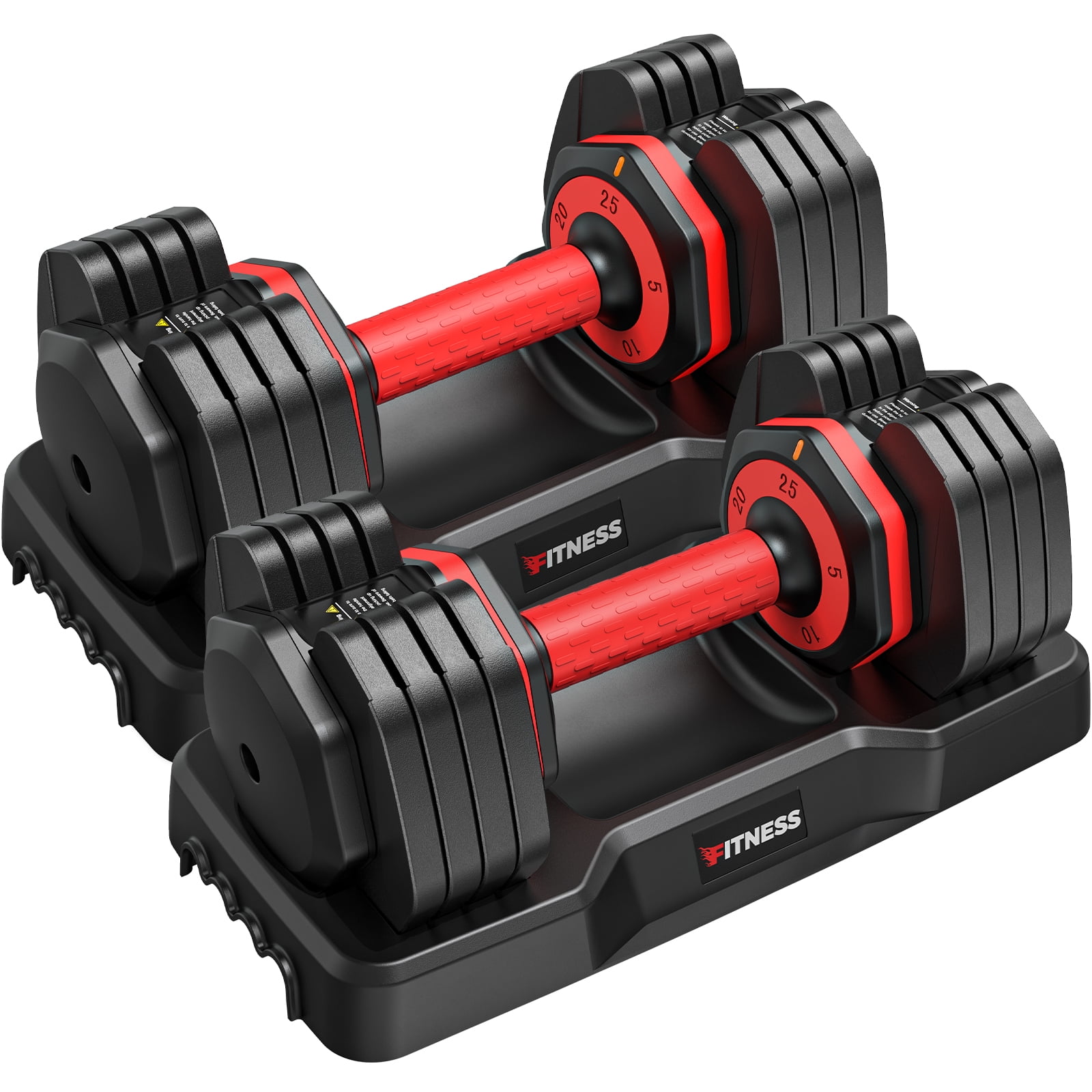 GIKPAL 25lb Pair 5 in 1 Adjustable Dumbbells set of 2 Adjustable Free