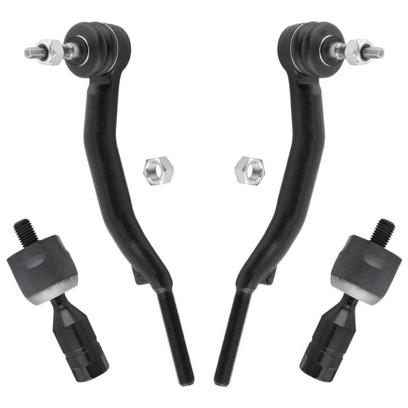 BOXI (Set of 4) Front Inner & Outer Left & Right Side Tie Rods Ends Links Driver Side & Passenger Side Fit for Cadillac SRX 2004 2005 2006 2007 2008 2009 | Replaces EV800289 ES80960 ES80959