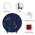 thumbnail image 4 of Daiia Christmas Tree Printed Pattern Ceramic Plate Dinner Plates Bone China Decorative Plates with Display Stand Art Ceramic Ornaments for Wall Hanging Decoration-6in, 4 of 6
