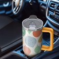 thumbnail image 5 of 30oz Holiday Tumbler with Lid and Straw, Stainless Steel Cup with Handle Plaid Travel Mug, Christmas Presents, 5 of 5