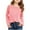 Pink 1, variant on cfhntfmh Girls Long Sleeve Shirts Kids Crew Neck Tops Casual Solid Color Slim Fit Pullover Toddler Girl Blouse Tees Clothes